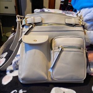 Elegant Cream Crossbody Bag